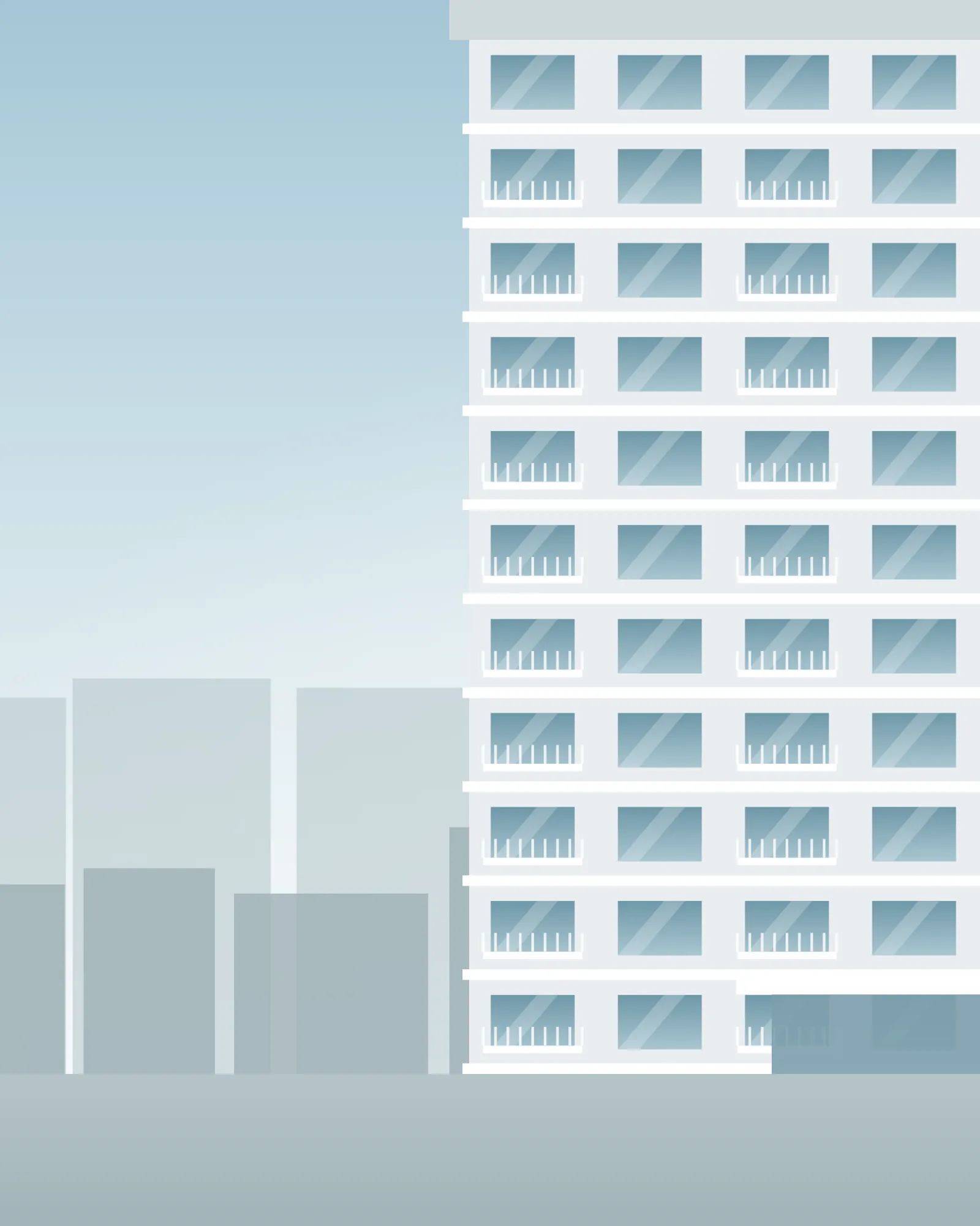 Placeholder photo of an apartment building facade